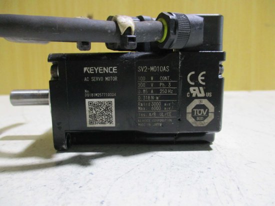 中古 KEYENCE SV2-M010AS 100W 200V ACサーボシステム ストレート軸 アブソリュート - growdesystem