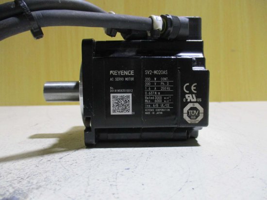 中古 KEYENCE AC SERVO MOTOR SV2-M020AS AC サーボモーター 200W - growdesystem