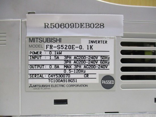 中古 MITSUBISHI INVERTER FR-S520E-0.1K インバータ 0.1kW 4個 - growdesystem