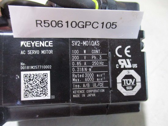 中古 KEYENCE SV2-M010AS 100W 200V ACサーボシステム ストレート軸 アブソリュート - growdesystem