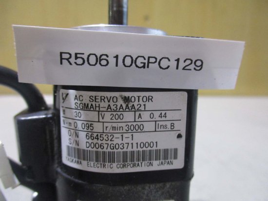 中古 YASKAWA AC SERVO MOTOR SGMAH-A3AAA21 AC サーボモーター 30W - growdesystem