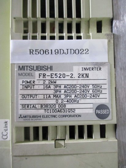 中古 Mitsubishi FR-E520-2.2KN インバータ - growdesystem