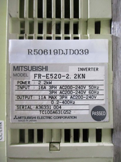 中古 Mitsubishi FR-E520-2.2KN インバータ - growdesystem