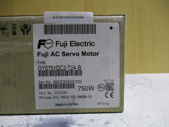 Fuji Electric GYS751DC2-T2A-B AC Servo Motor 750W-