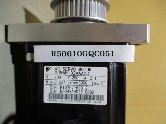 中古 YASKAWA AC SERVO MOTOR SGMAH-02AAA2C サーボモーター 200W - growdesystem