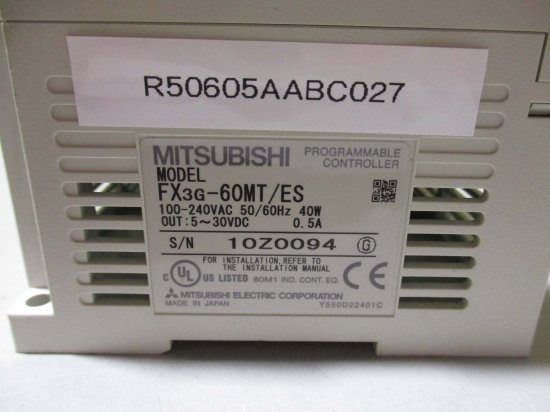中古 MITSUBISHI シーケンサー FX3G-60MT/ES - growdesystem