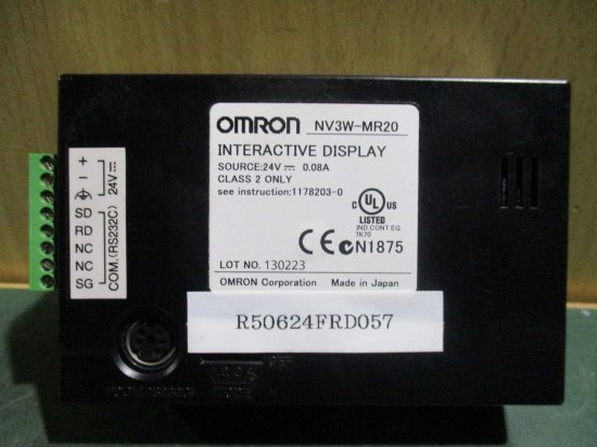 中古 OMRON プログラマブルターミナル NV3W-MR20 - growdesystem