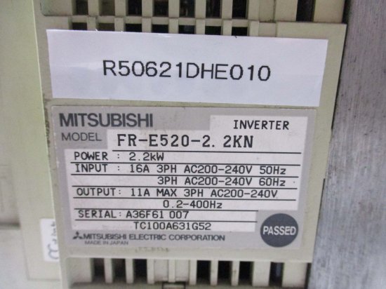 中古 Mitsubishi FR-E520-2.2KN インバータ - growdesystem