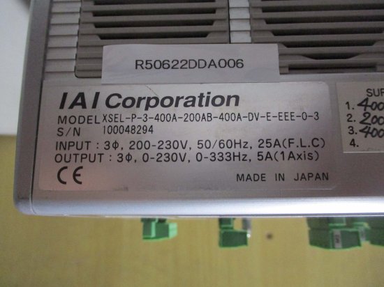 中古 IAI XSEL-P-3-400A-200AB-400A-DV-E-EEE-0-3 コントローラー - growdesystem