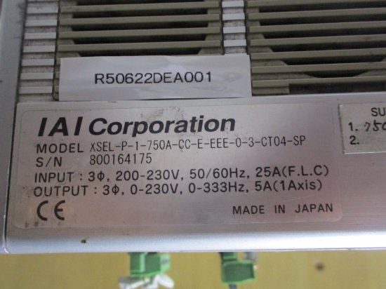 中古 IAI XSEL-P-1-750A-CC-E-EEE-0-3-CT04-SP アクチュエータ - growdesystem