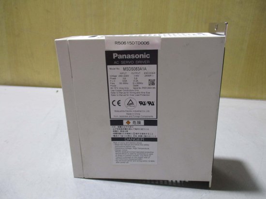 中古Panasonic AC SERVO DRIVER MSDS083A1A サーボドライバ 200-230V 116V 750W -  growdesystem