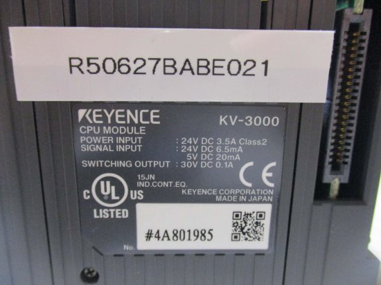 中古 KEYENCE CPU ユニット KV-3000 プログラマブル コントローラ - growdesystem