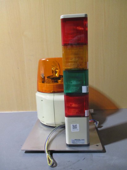 中古PATLITE RT-24E マルチ電子音回転灯 DC24V+PATLITE KUS-FC シグナル・タワー - growdesystem