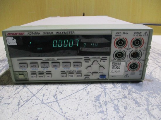 中古 ADVANTEST AD7451A DIGITAL MULTMETER デジタルマルチメーター 通電OK - growdesystem