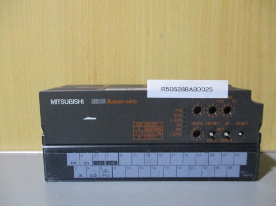 中古 MITSUBISHI THERMOCOUPLE INPUT UNIT AJ65BT-68TD CC-Link 熱電対温度入力装置 -  growdesystem