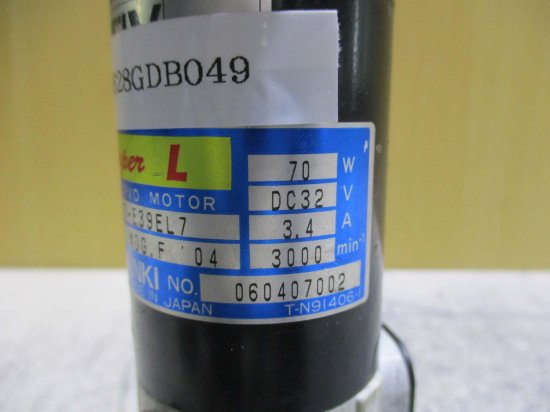 中古 SANYO DENKI DC SERVO MOTOR L407-E39EL7 3相ステッピングモータ70W - growdesystem