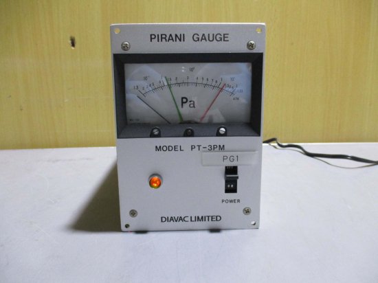 中古 DIAVAC LIMITED PT-3PM PIRANI GAUGE ピラニ真空計＜通電OK＞ - growdesystem