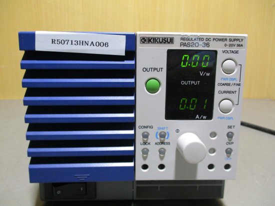 中古 KIKUSUI 菊水電子工業 PAS20-36 直流安定化電源 0-20V 36A 通電OK