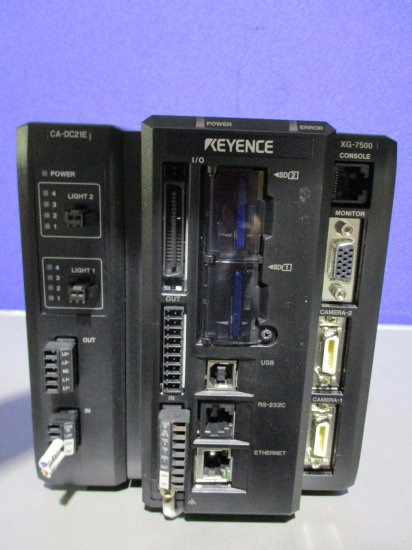 中古 KEYENCE CA-DC21E XG-7500 画像処理システム XG-7000シリーズ マルチカメラ画像システム - growdesystem