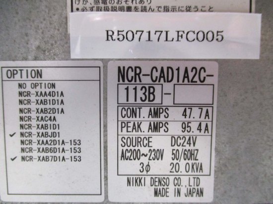 中古Nikki Denso NCR-CAD1A2C-113B AC Servo Driver actus power silver  electricity - growdesystem