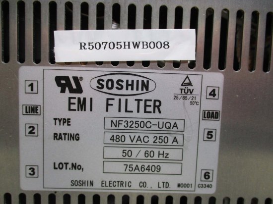 中古 SOSHIN EMI FILTER NF3400C-UQA UK400-3J ノイズフィルタ - growdesystem