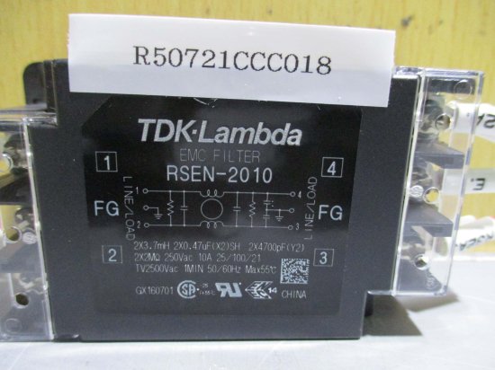 中古 TDK RSEN-2010 電源ライン用EMCフィルタ [4個セット] - growdesystem