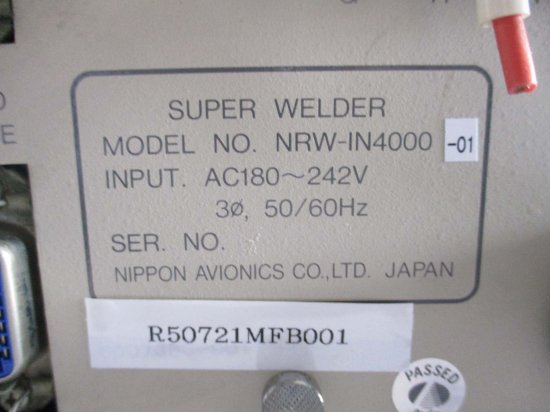 中古 AVIO NRW-IN4000 SUPER WELDER インバーター式溶接電源 - growdesystem