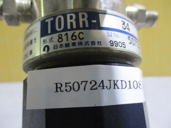 中古 NIPPON SANSO 日本酸素 半導体用圧力調整器 TORR-34 816C /TANAKA USE NO OIL COMPOUND  GAUGE - growdesystem