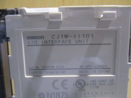 新古 OMRON CJ1W-II101 CJシリーズ I/Oインタフェースユニット - growdesystem