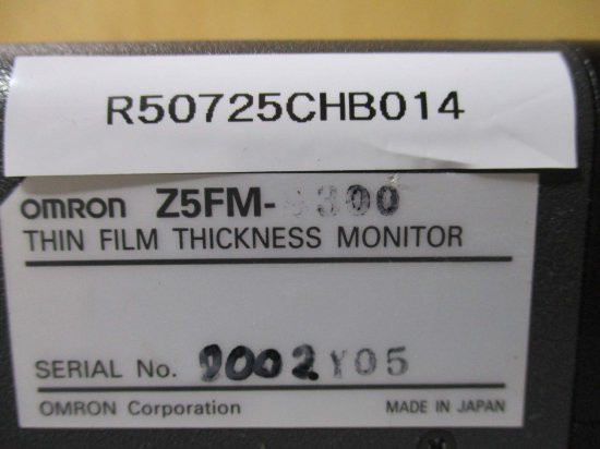 中古 OMRON インライン膜厚センサー Z5FM-S300 THIN FILM THICKNESS MONITOR - growdesystem