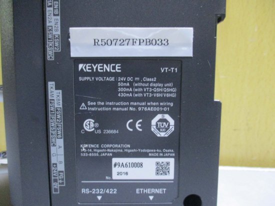 中古KEYENCE VT-T1 脱着機能付き中継端子台ユニット - growdesystem