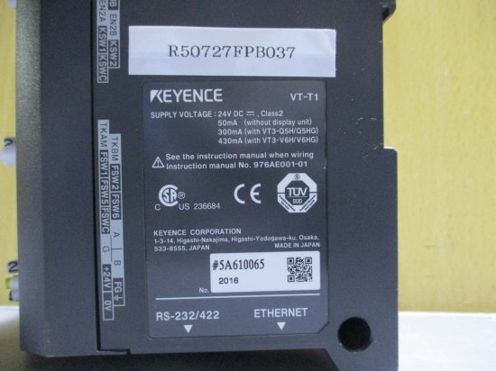 中古KEYENCE VT-T1 脱着機能付き中継端子台ユニット - growdesystem