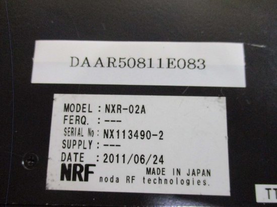 中古 NRF NXR-02A ノダRFテクノロジーズ　RF電源　コントローラー 高周波電源 - growdesystem