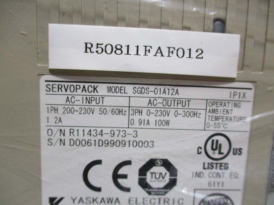 新古 YASKAWA SGDS-01A12A サーボパック - growdesystem