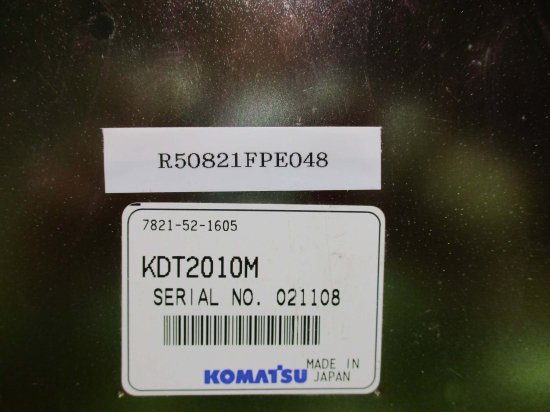 中古 KOMATSU KDT2010M DISPLAY PANEL - growdesystem