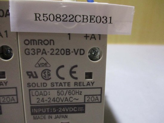 中古 OMRON G3PA-220B-VD パワー・ソリッドステートリレー 　2個＜送料別＞ - growdesystem