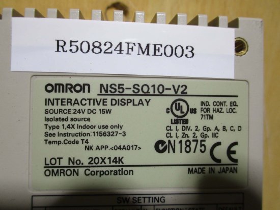 中古 OMRON INTERACTIVE DISPLAY NS5-SQ10-V2 タッチパネル ＜通電OK> - growdesystem