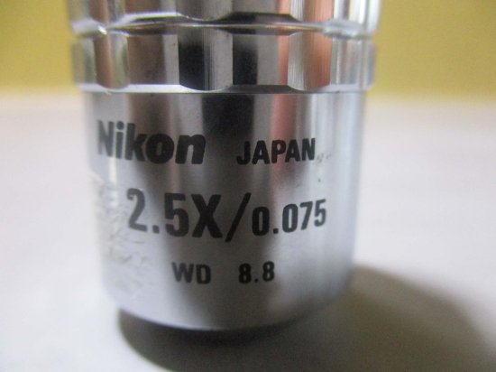 中古 NIKON CF PLAN 2.5X/0.075 WD 8.8 対物レンズ - growdesystem
