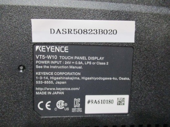 KEYENCE  VT5-W10 ワイド TFTカラータッチパネルディスプレイ