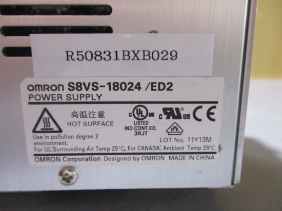 中古 OMRON POWER SUPPLY S8VS-18024/ED2 パワーサプライ - growdesystem