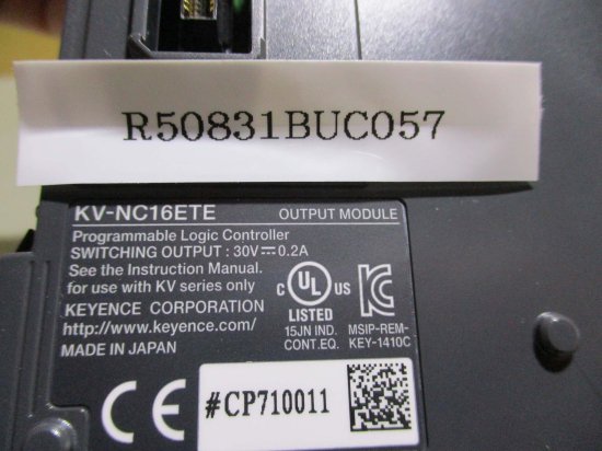 中古 KEYENCE OUTPUT MODULE KV-NC16ETE 4個 - growdesystem