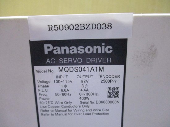 中古 Panasonic AC SERVO DRIVER MQDS041A1M サーボドライバ 400W - growdesystem