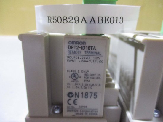 中古OMRON DRT2-ID16TA リモートI/Oターミナル（３段端子台タイプ）２個 24VDC - growdesystem