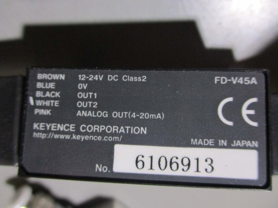 中古 KEYENCE FD-V45A 流量センサーアンプ / FD-A50 アンプ分離型気体用流量センサ - growdesystem