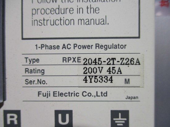 中古 FUJI 1-PHASE AC POWER REGULATOR RPXE2045-2T-Z26A APR-MX2 - growdesystem