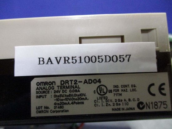 中古 Omron DRT2-AD04 アナログ入力/出力ターミナル 2個 - growdesystem