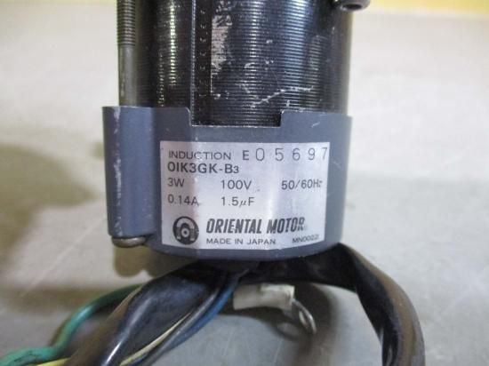 中古 Oriental Motor OIK3GK-B3 Motor With Gear Head OGK18K - growdesystem