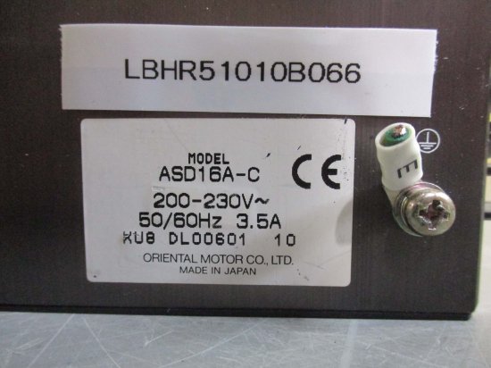 中古 ORIENTAL MOTOR ASD16A-C 3.5A 50/60HZ - growdesystem