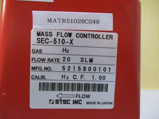 中古 STEC INC MASS FLOW CONTROLLER SEC-510-X マスフローコントローラ - growdesystem