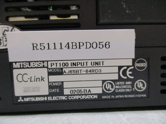 中古 MITSUBISHI CC LINK PT100 INPUT UNIT AJ65BT-64RD3 温度入力ユニット - growdesystem